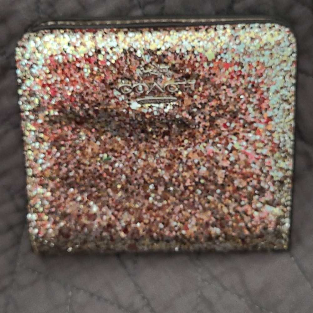 Shimmery Gold COACH wallet!